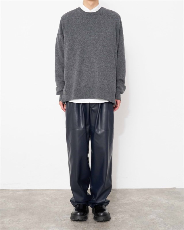 【24AW】クルーネックジッパーニット