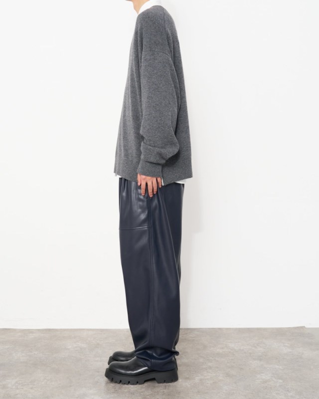 【24AW】クルーネックジッパーニット