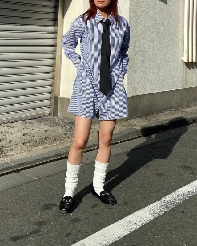 【24AW】シャツロンパース